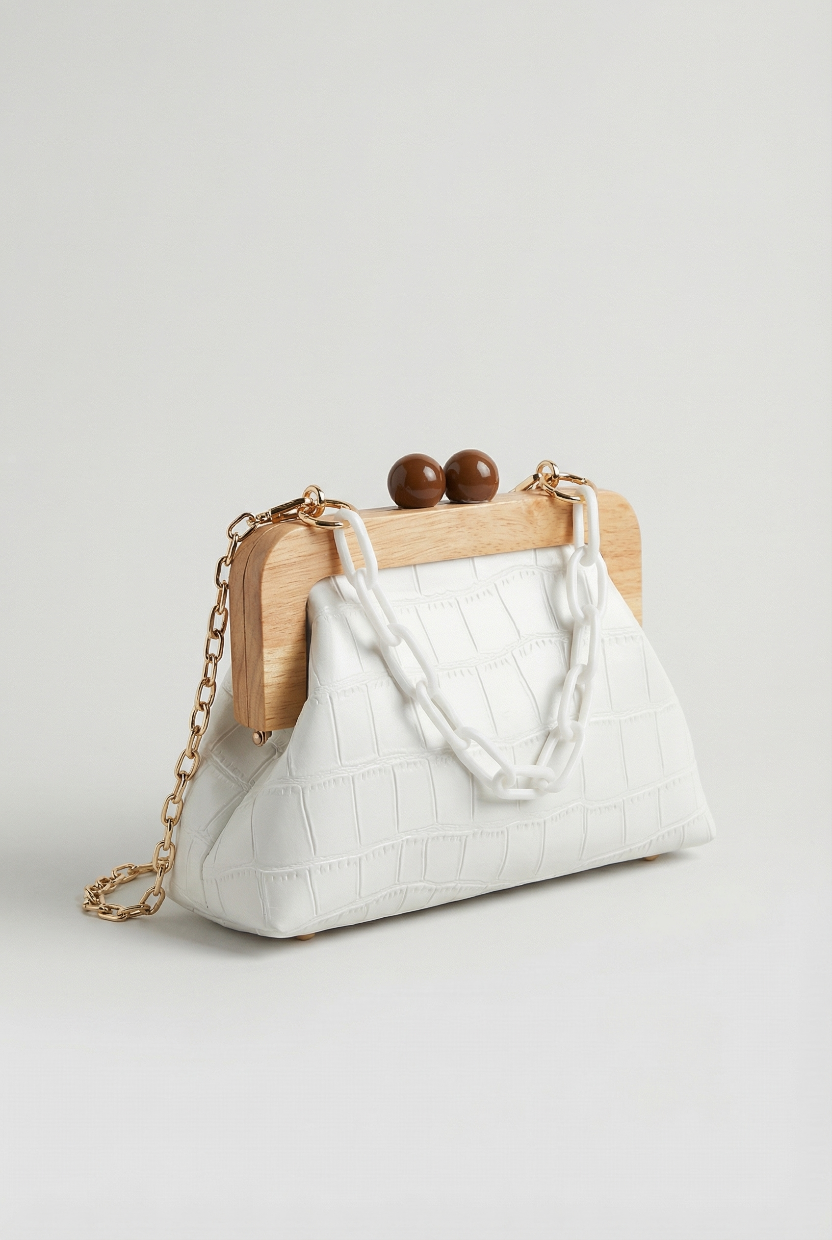 Florence Vintage Pearl Bag - White