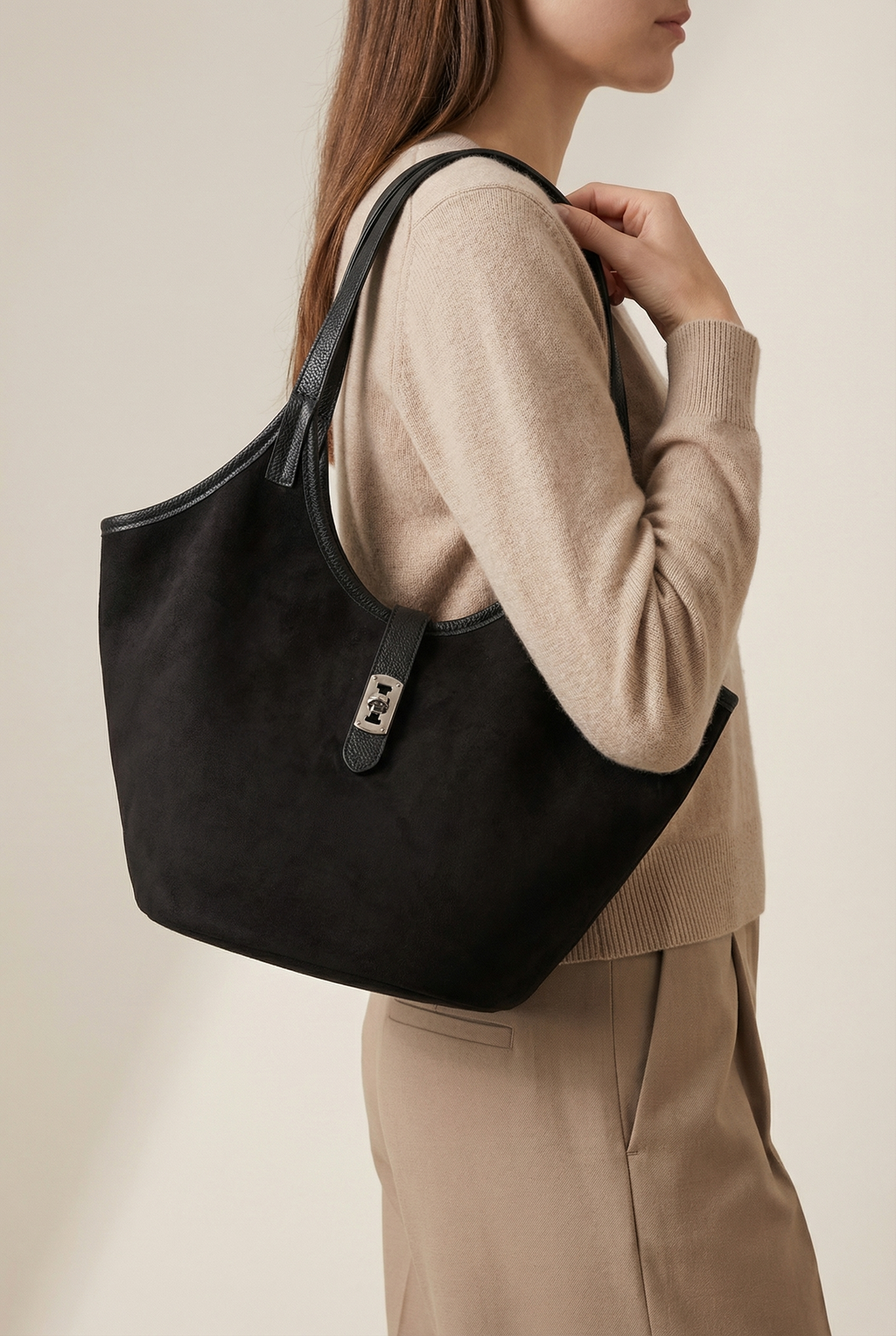 Aspen Frosted Vintage Tote - Black