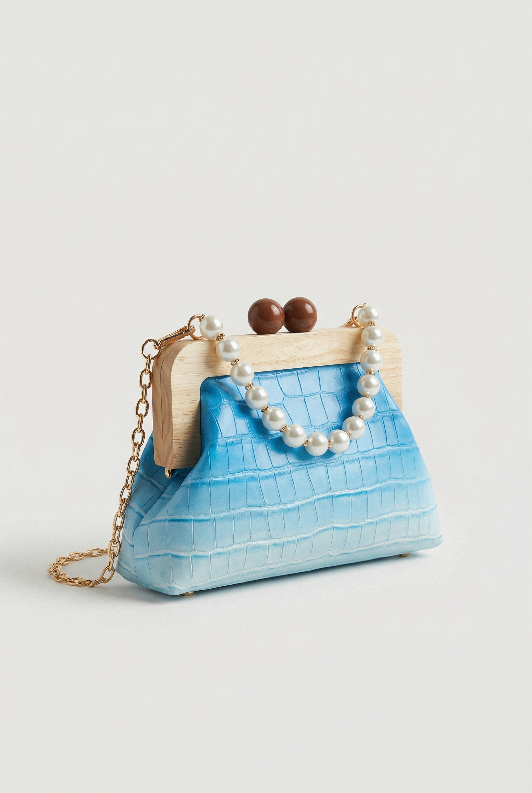 Florence Vintage Pearl Bag - Blue