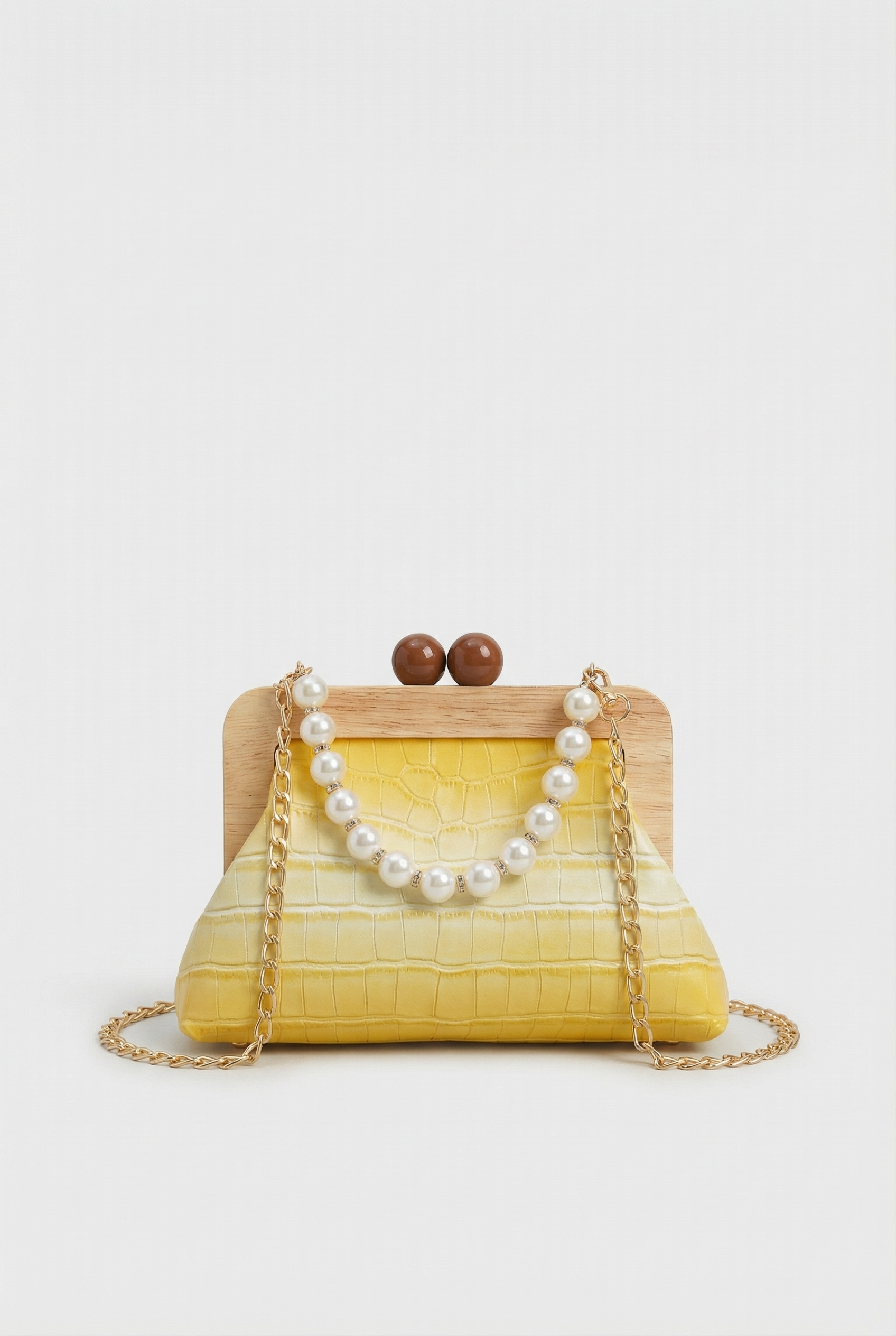 Florence Vintage Pearl Bag - Yellow
