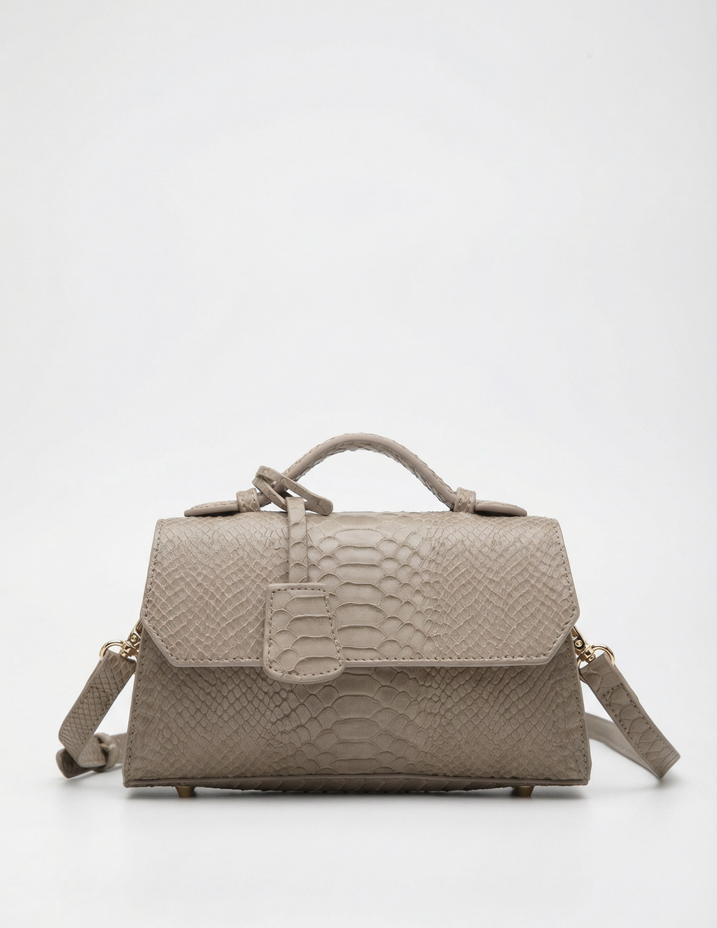 Windsor Structured Mini Satchel - Taupe
