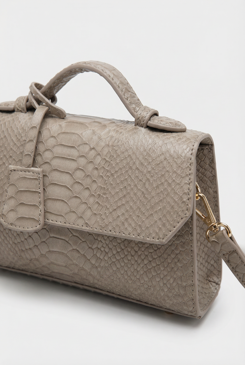 Windsor Structured Mini Satchel - Taupe