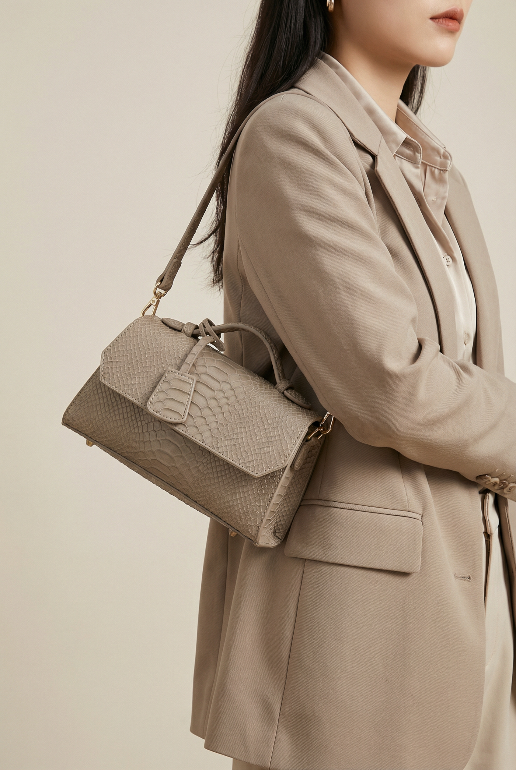 Windsor Structured Mini Satchel - Taupe