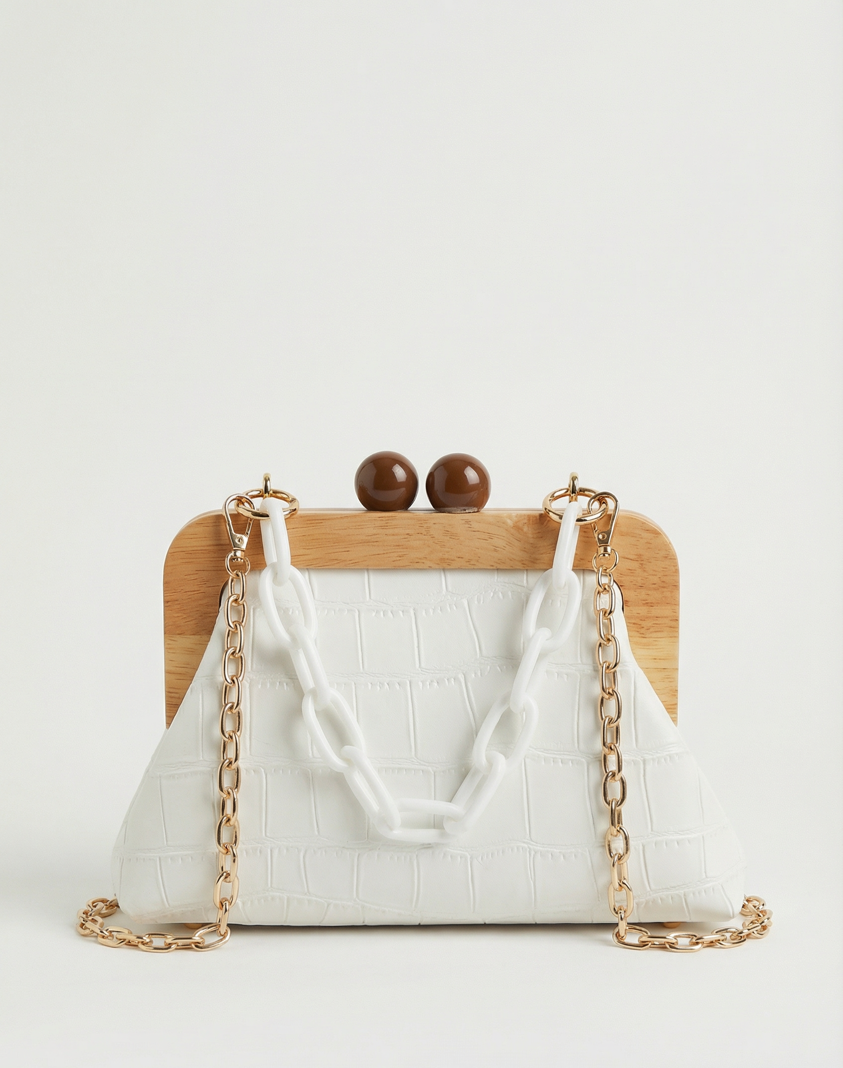 Florence Vintage Pearl Bag - White