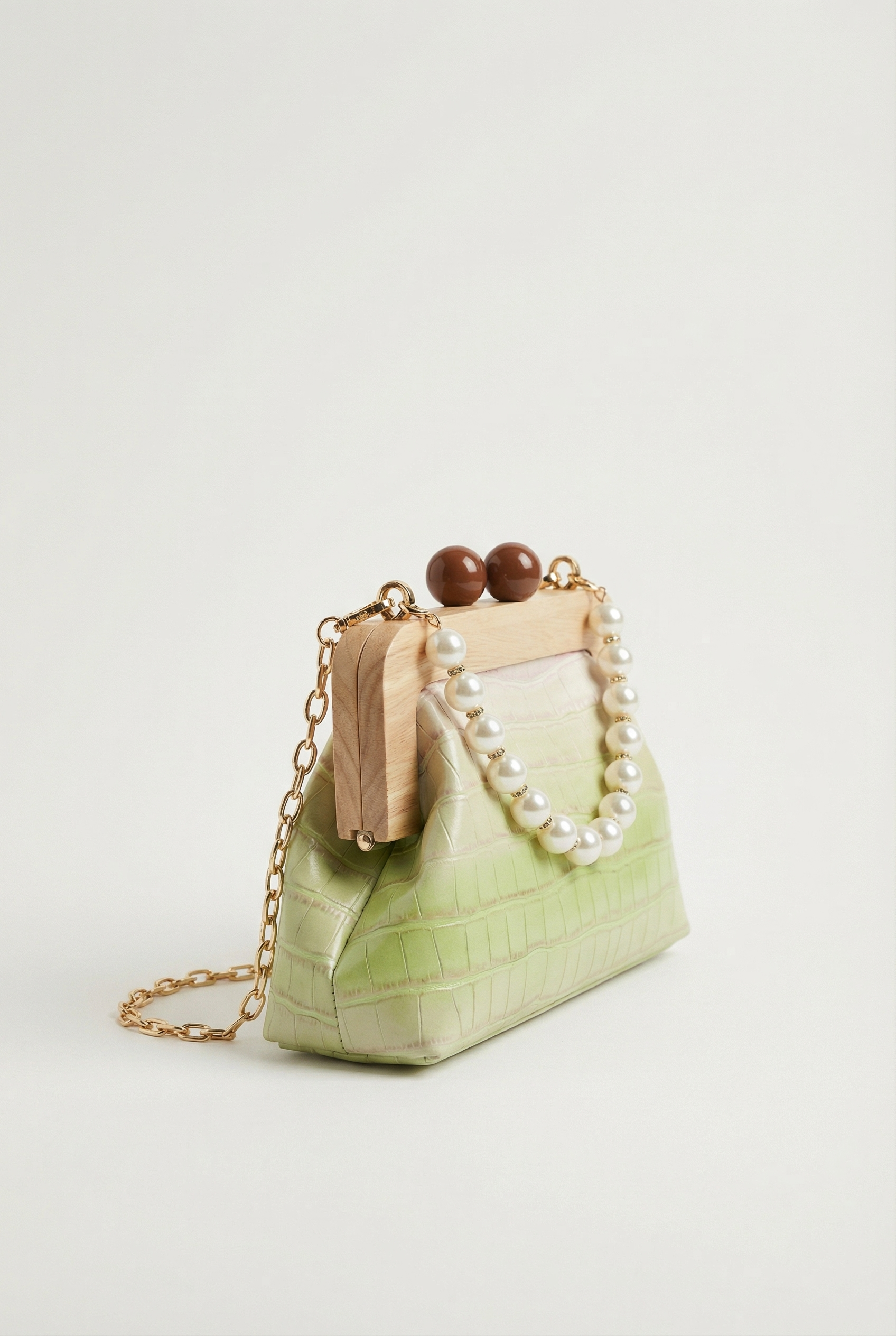 Florence Vintage Pearl Bag - Green