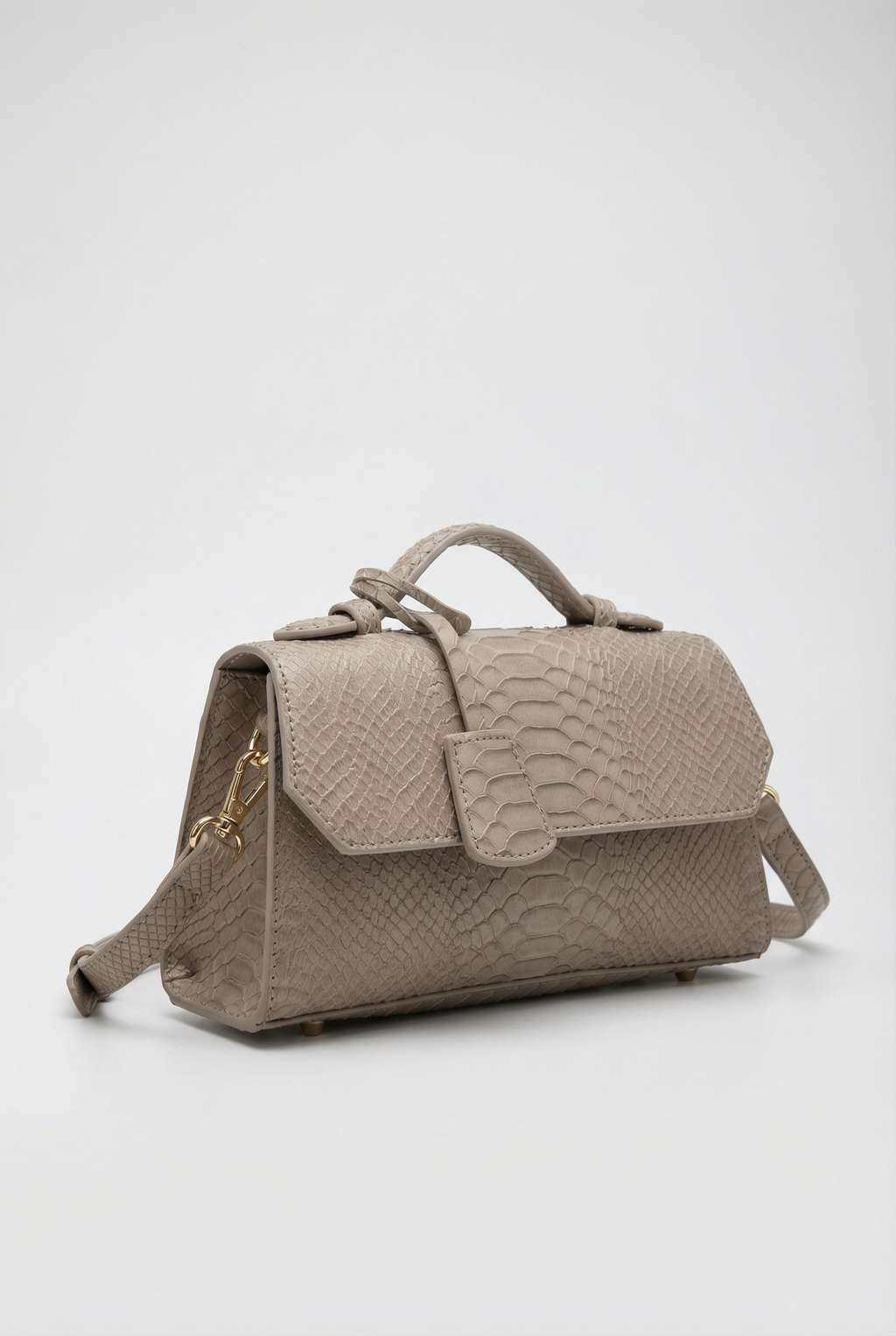 Windsor Structured Mini Satchel - Taupe