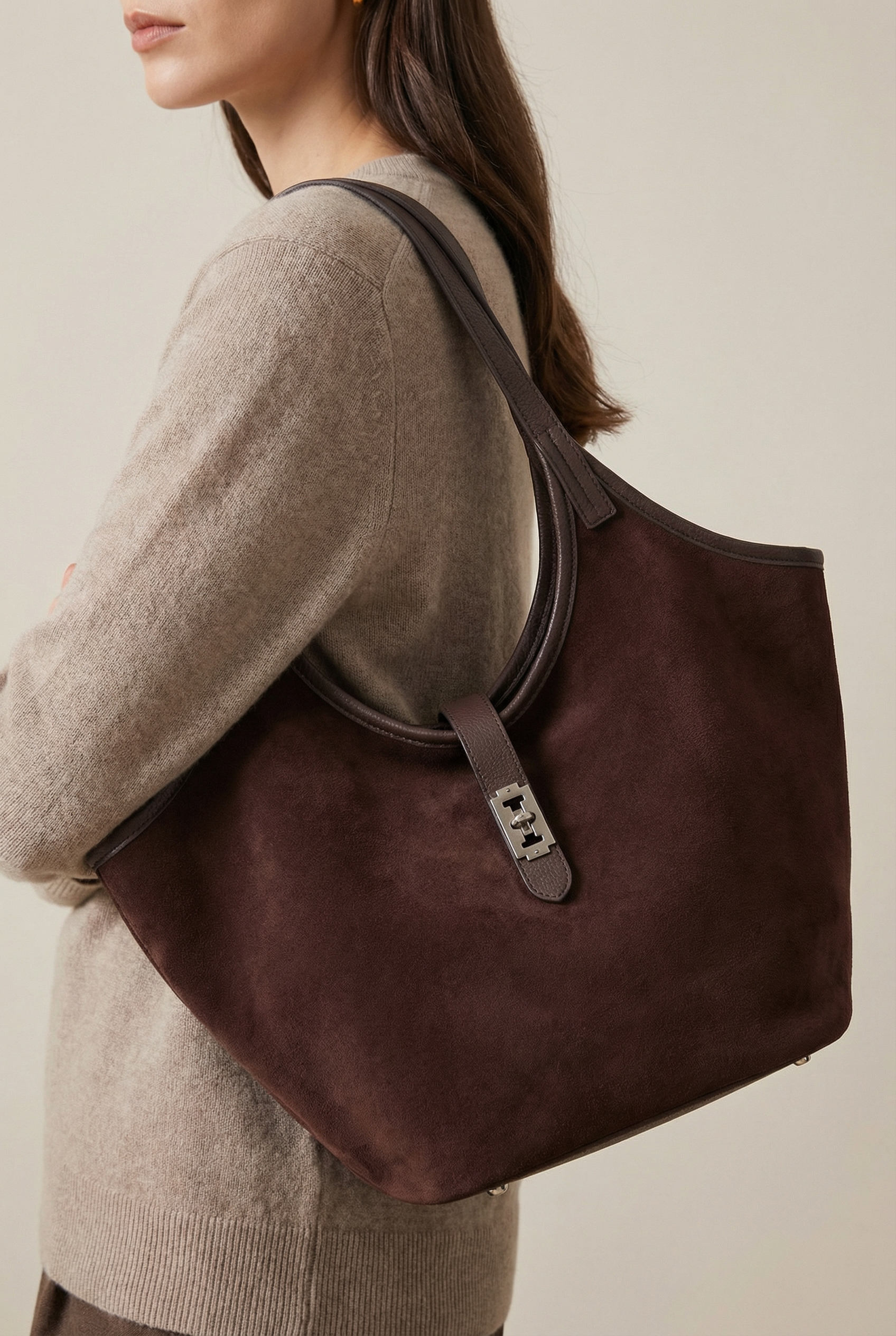 Aspen Frosted Vintage Tote - Mocha