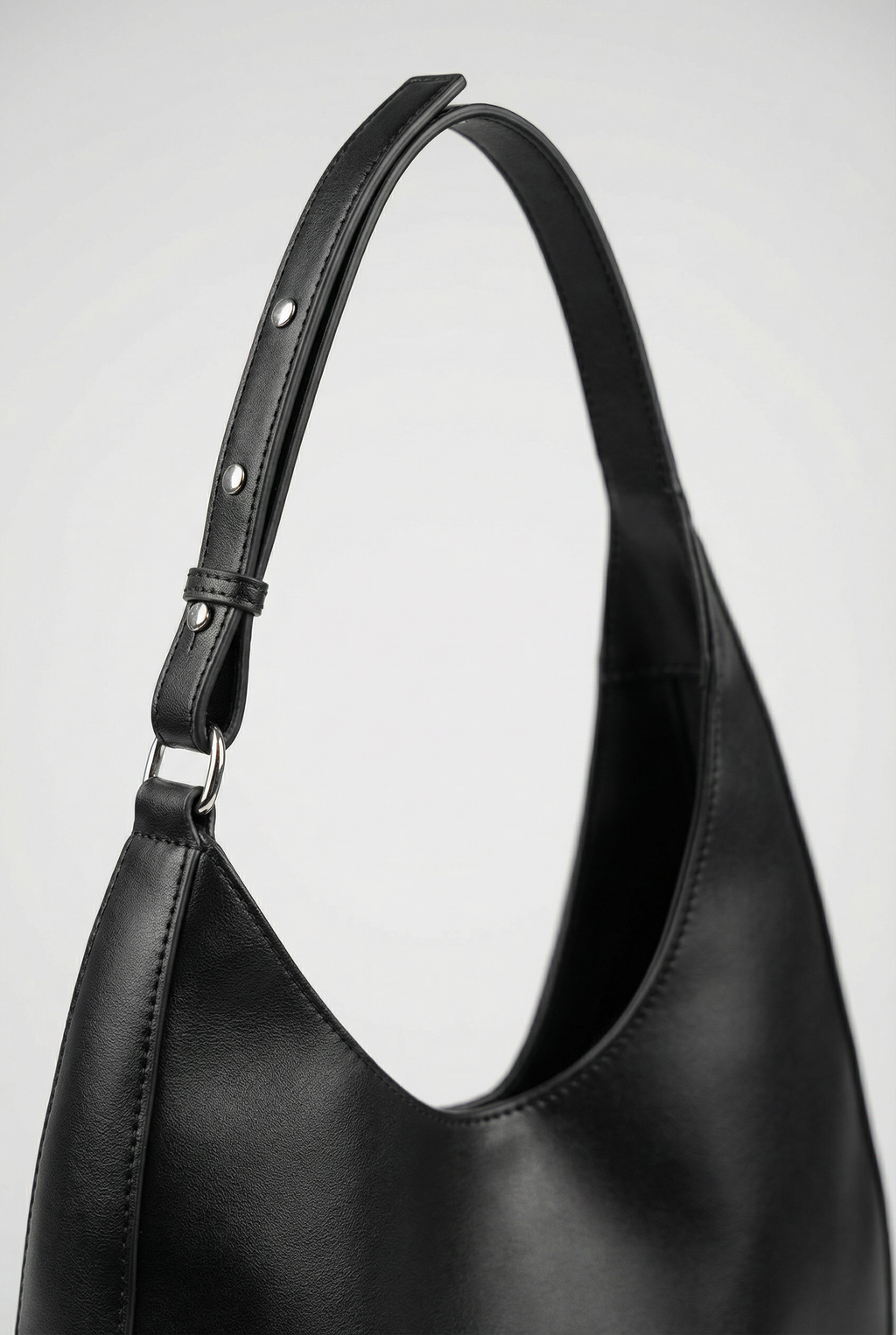 Luna Crescent Shoulder Bag - Black