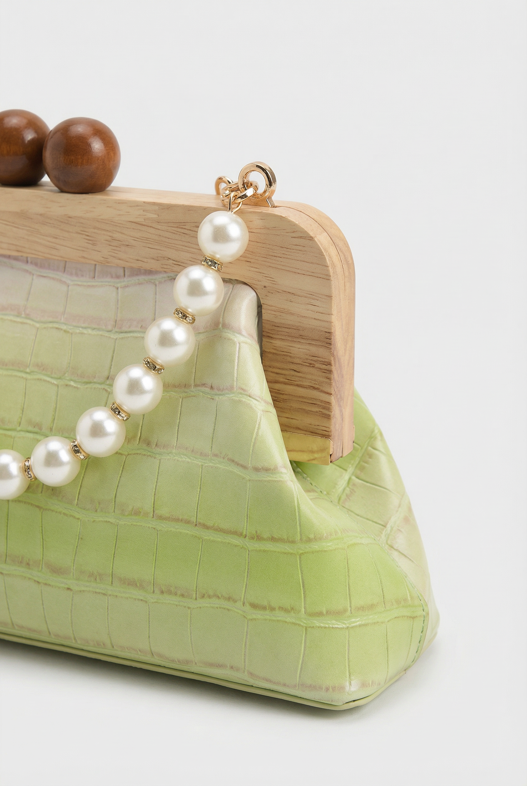 Florence Vintage Pearl Bag - Green