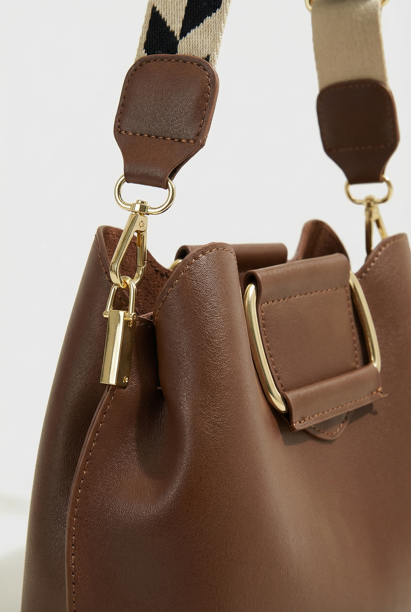 Camden Structured Bucket Bag - Brown