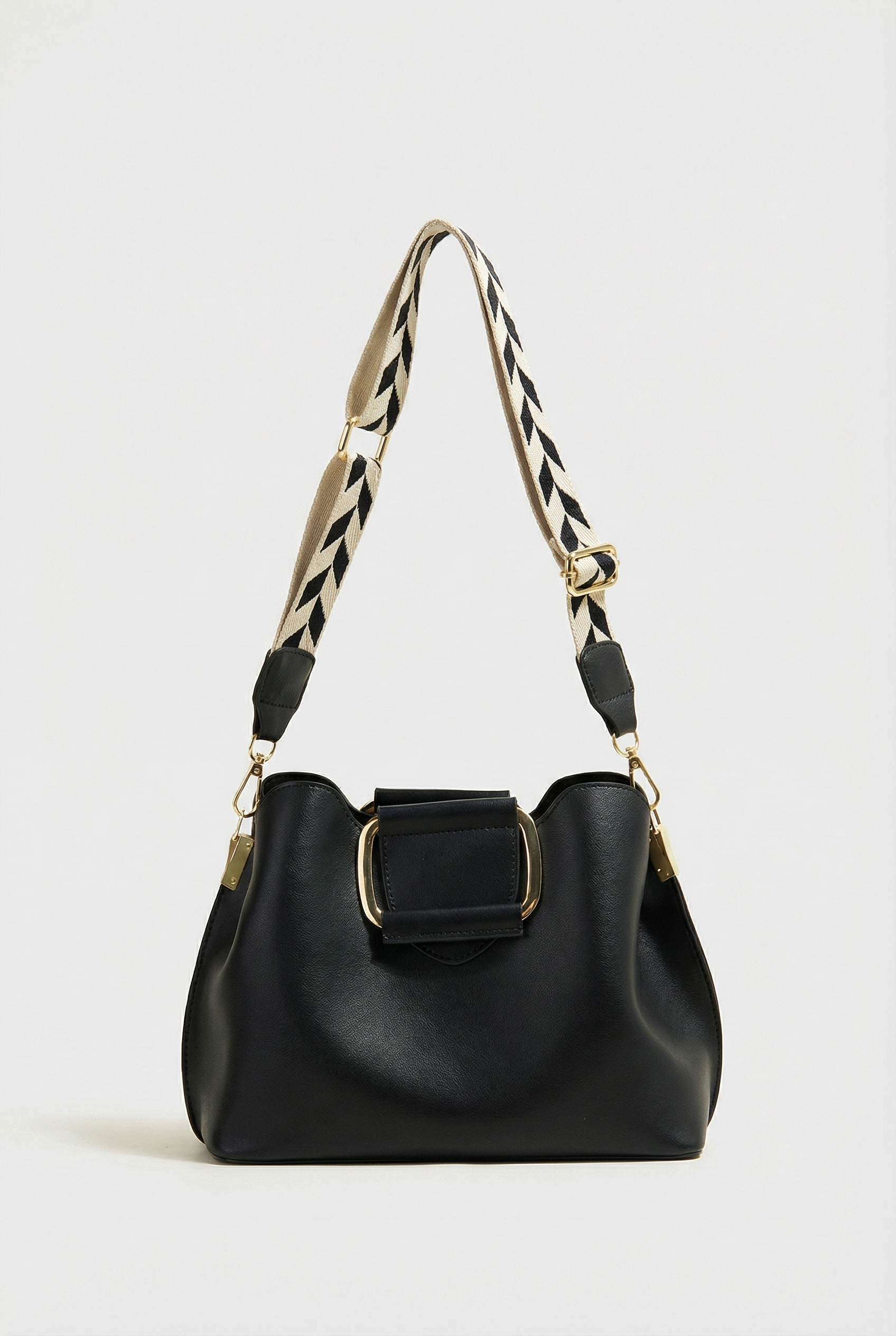 Camden Structured Bucket Bag - Black