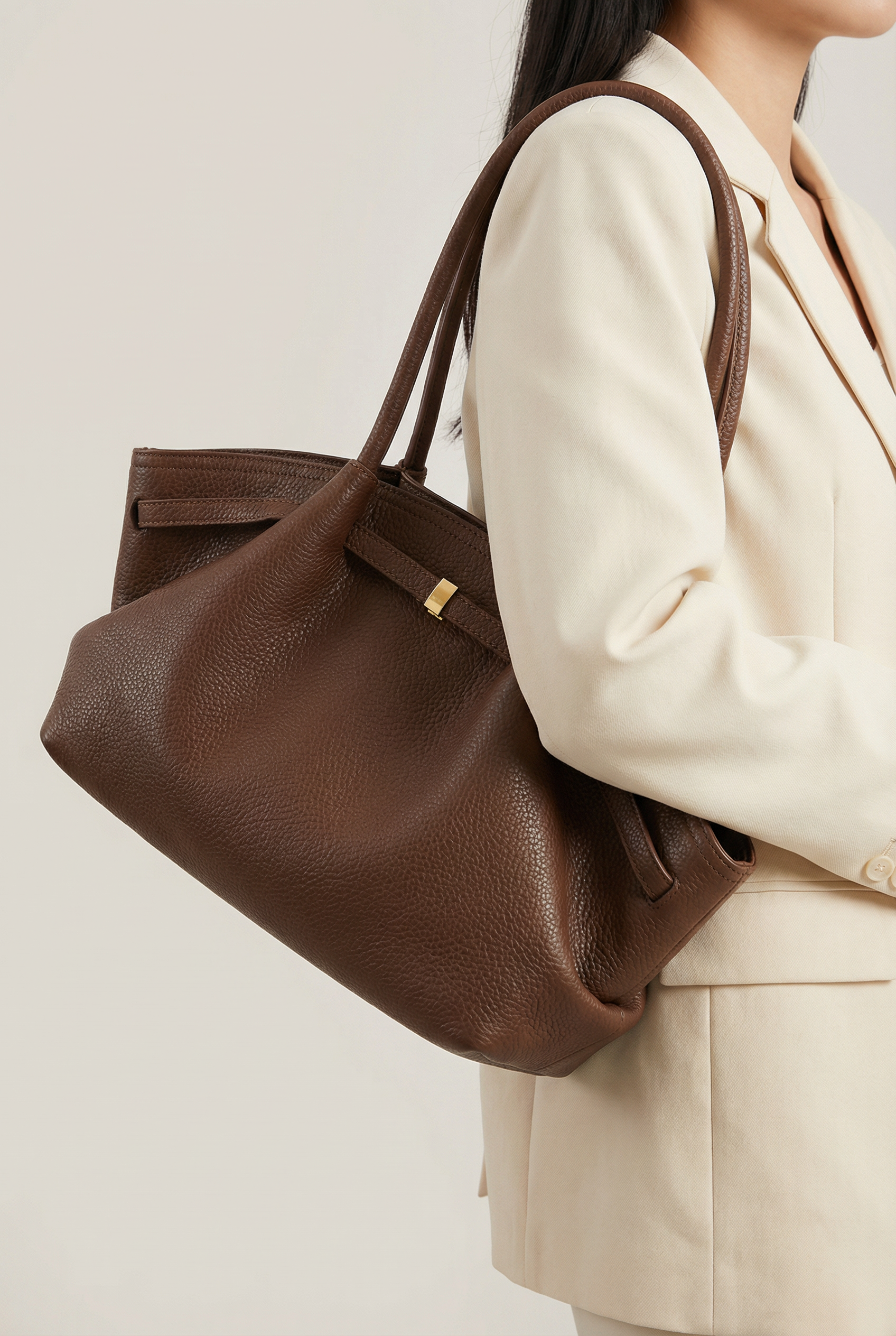 Victoria Vertical Commuter Bag - Brown