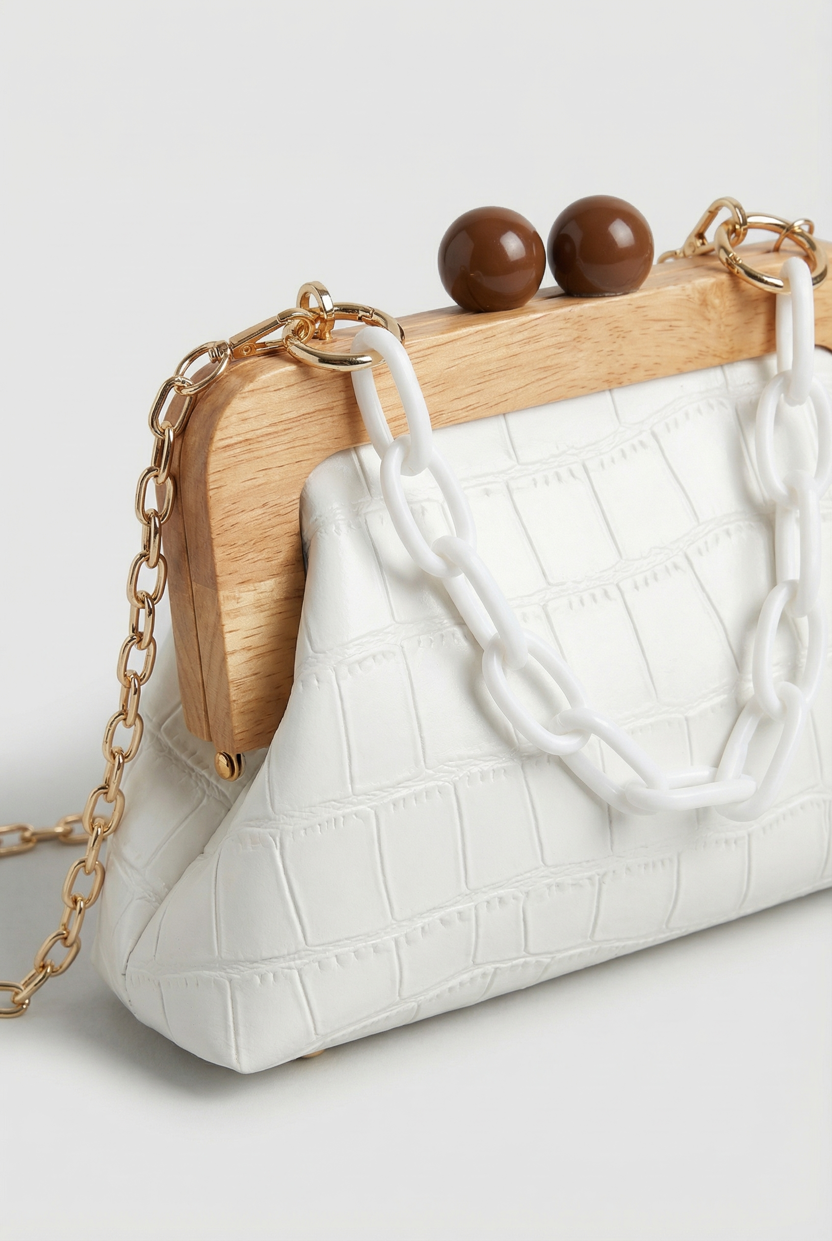 Florence Vintage Pearl Bag - White